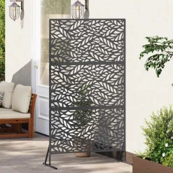 vidaXL Privacyscherm 100 x 50 x 180 cm Staal Zwart