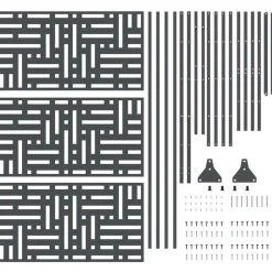 vidaXL Privacyscherm 100 x 50 x 180 cm Staal Antraciet