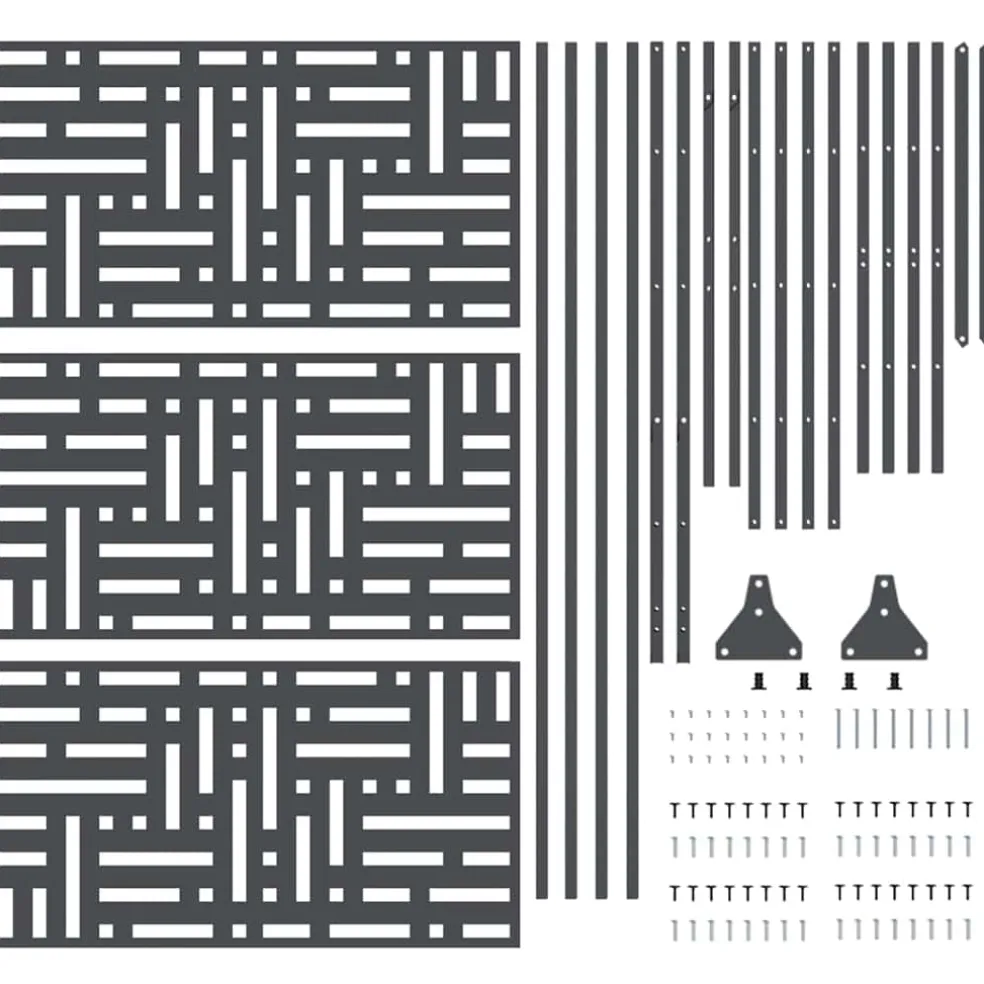 vidaXL Privacyscherm 100 x 50 x 180 cm Staal Antraciet