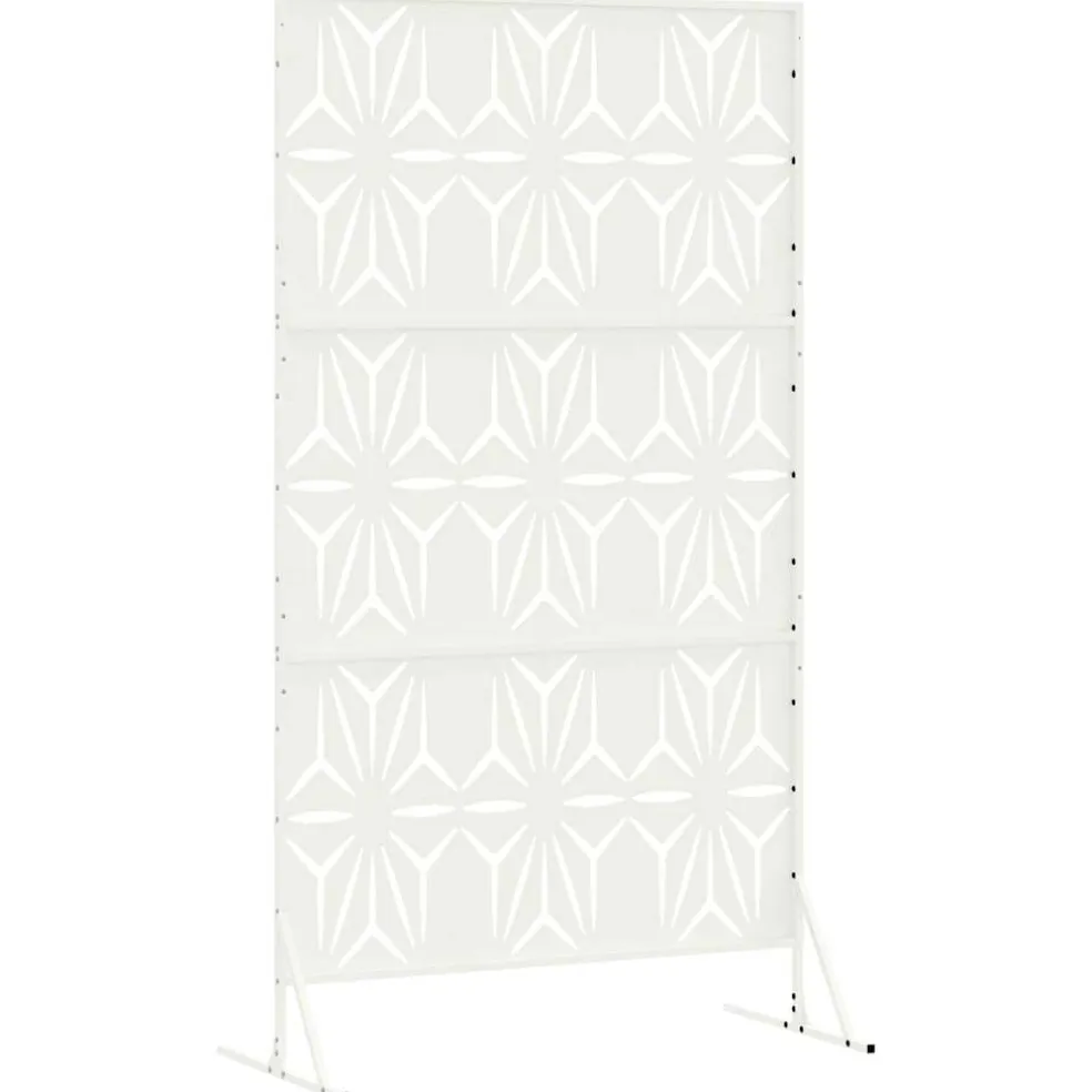 vidaXL Privacyscherm 100 x 50 x 180 cm Staal Wit