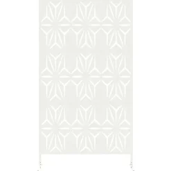 vidaXL Privacyscherm 100 x 50 x 180 cm Staal Wit