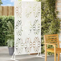 vidaXL Privacyscherm 100 x 50 x 180 cm Staal Wit