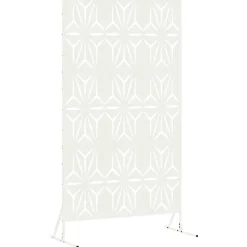 vidaXL Privacyscherm 100 x 50 x 180 cm Staal Wit