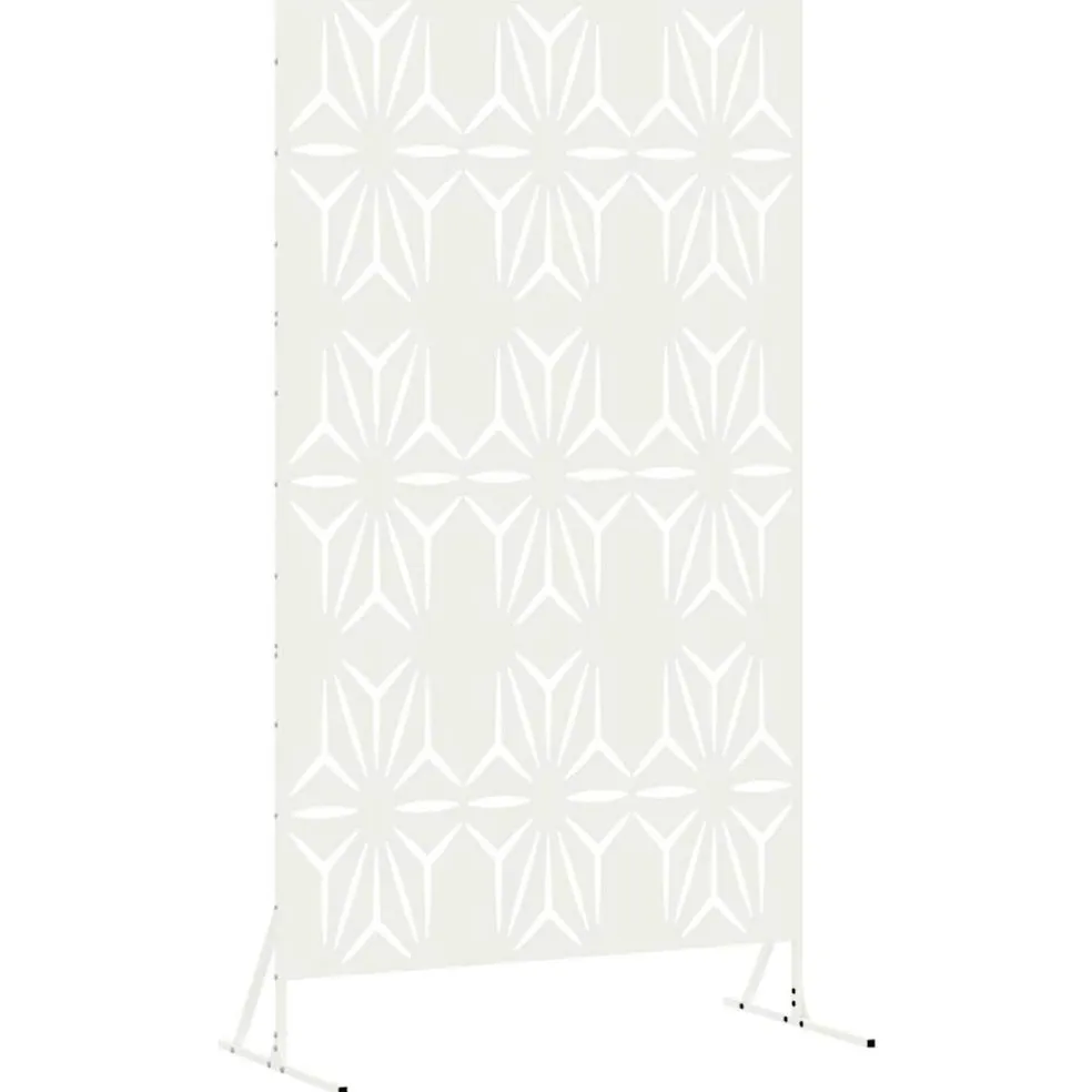 vidaXL Privacyscherm 100 x 50 x 180 cm Staal Wit