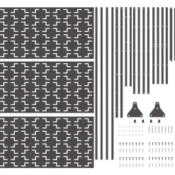 vidaXL Privacyscherm 100 x 50 x 180 cm Staal Antraciet