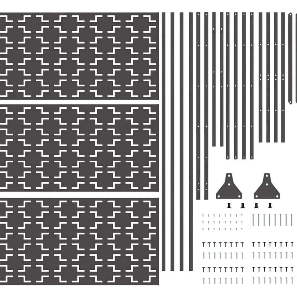 vidaXL Privacyscherm 100 x 50 x 180 cm Staal Antraciet