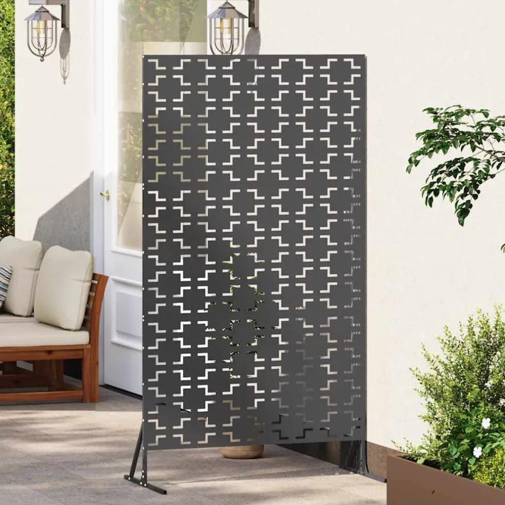vidaXL Privacyscherm 100 x 50 x 180 cm Staal Antraciet