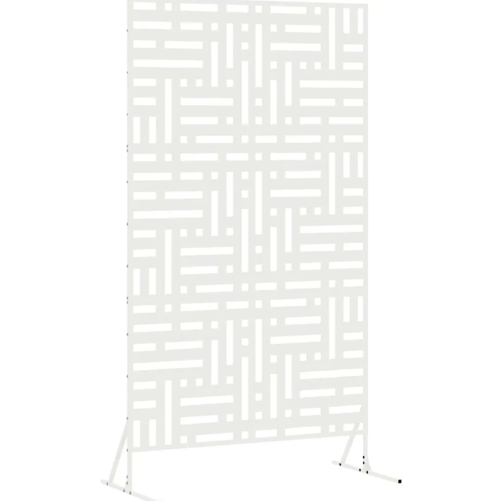 vidaXL Privacyscherm 100 x 50 x 180 cm Staal Wit