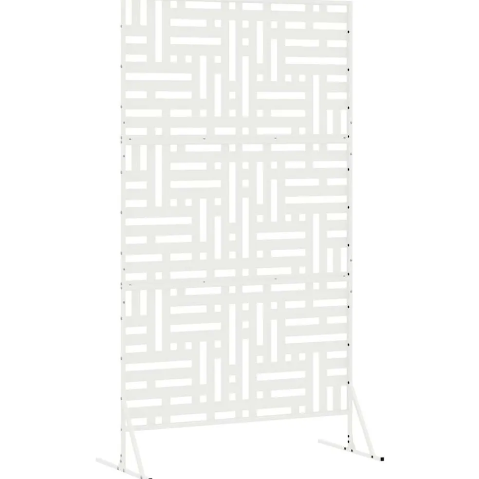vidaXL Privacyscherm 100 x 50 x 180 cm Staal Wit