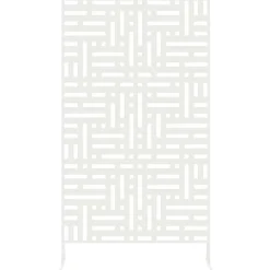 vidaXL Privacyscherm 100 x 50 x 180 cm Staal Wit