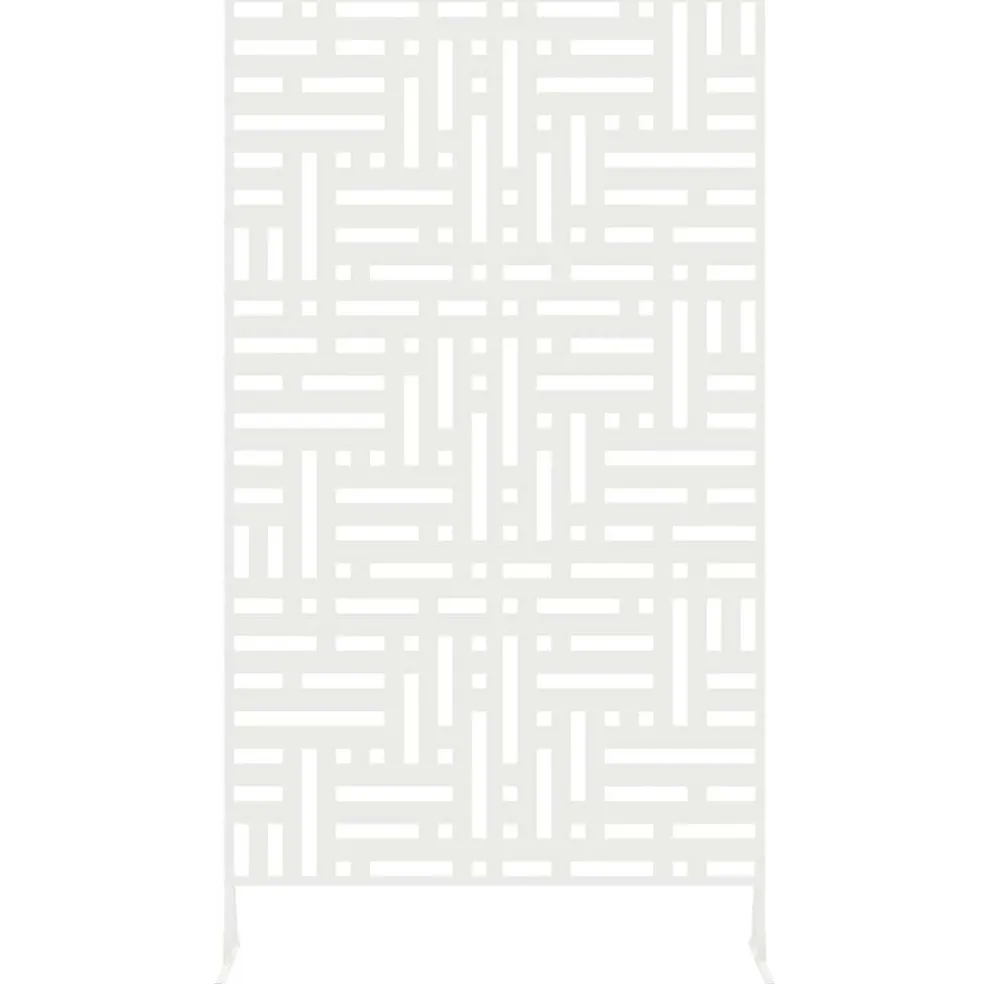 vidaXL Privacyscherm 100 x 50 x 180 cm Staal Wit