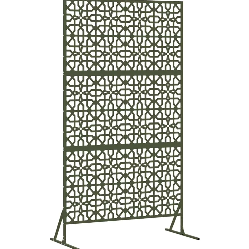 vidaXL Privacyscherm 100 x 50 x 180 cm Staal Olijfgroen
