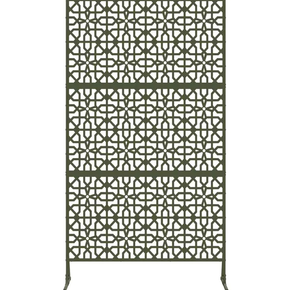 vidaXL Privacyscherm 100 x 50 x 180 cm Staal Olijfgroen