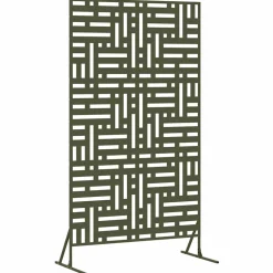 vidaXL Privacyscherm 100 x 50 x 180 cm Staal Olijfgroen