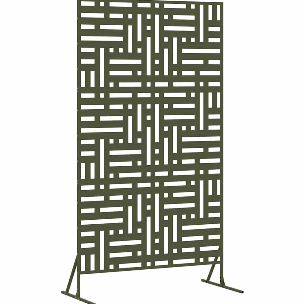 vidaXL Privacyscherm 100 x 50 x 180 cm Staal Olijfgroen