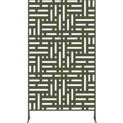 vidaXL Privacyscherm 100 x 50 x 180 cm Staal Olijfgroen