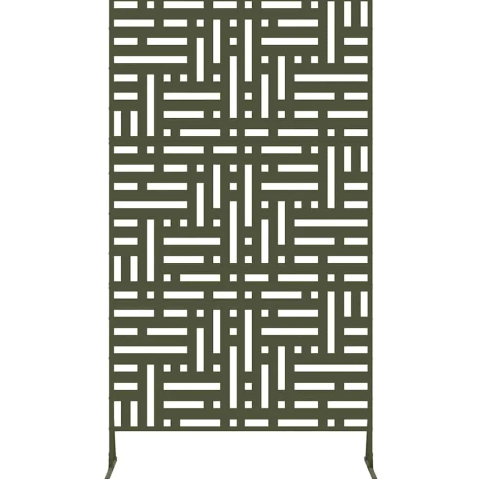 vidaXL Privacyscherm 100 x 50 x 180 cm Staal Olijfgroen