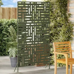 vidaXL Privacyscherm 100 x 50 x 180 cm Staal Olijfgroen