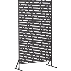 vidaXL Privacyscherm 100 x 50 x 180 cm Staal Zwart