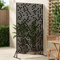 vidaXL Privacyscherm 100 x 50 x 180 cm Staal Zwart