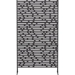 vidaXL Privacyscherm 100 x 50 x 180 cm Staal Zwart