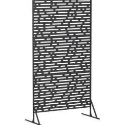 vidaXL Privacyscherm 100 x 50 x 180 cm Staal Zwart