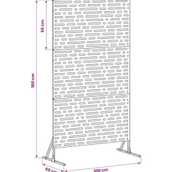 vidaXL Privacyscherm 100 x 50 x 180 cm Staal Zwart