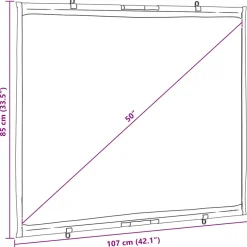 vidaXL Projectiescherm wandhangend 50 inch 4:3