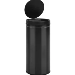 vidaXL Prullenbak met automatische sensor 80 L koolstofstaal zwart