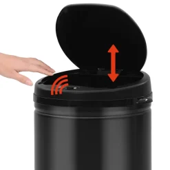 vidaXL Prullenbak met automatische sensor 60 L roestvrij staal