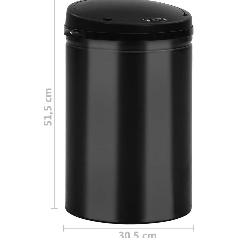 vidaXL Prullenbak met automatische sensor 60 L roestvrij staal