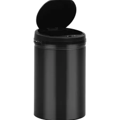 vidaXL Prullenbak met automatische sensor 30 L koolstofstaal zwart