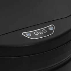 vidaXL Prullenbak met automatische sensor 50 L koolstofstaal zwart