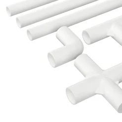 vidaXL PVC Pijp 2 st Wit 12,2 x 1,8 x 500 mm PP en PE