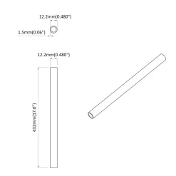 vidaXL PVC Pijp 2 st Wit 12,2 x 1,8 x 500 mm PP en PE