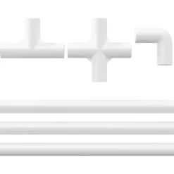 vidaXL PVC Pijp 2 st Wit 12,2 x 1,8 x 500 mm PP en PE