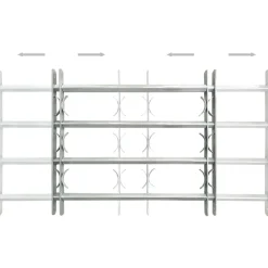 vidaXL Raambeveiligingen verstelbaar 2 st 1000-1500 mm
