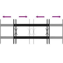 vidaXL Raam Beveiligingsgrill 76 x 30 cm Gegalvaniseerd staal