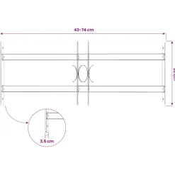 vidaXL Raam Beveiligingsgrill 76 x 30 cm Gegalvaniseerd staal