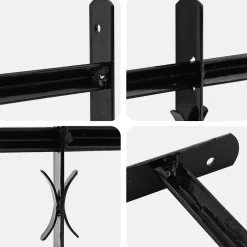 vidaXL Raam Beveiligingsgrill 75,5 x 45 cm Gegalvaniseerd staal