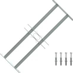 vidaXL Raambeveiliging verstelbaar met 2 dwarsstangen 500-650 mm