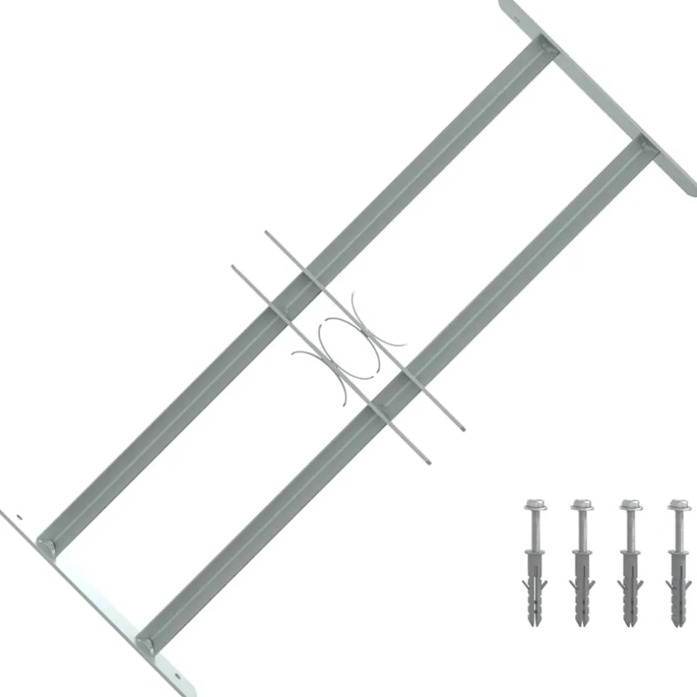 vidaXL Raambeveiliging verstelbaar met 3 dwarsstangen 500-650 mm