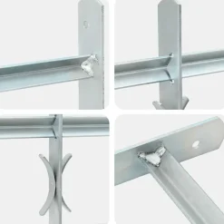 vidaXL Raambeveiliging verstelbaar met 3 dwarsstangen 500-650 mm