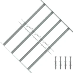 vidaXL Raambeveiliging verstelbaar met 4 dwarsstangen 500-650 mm