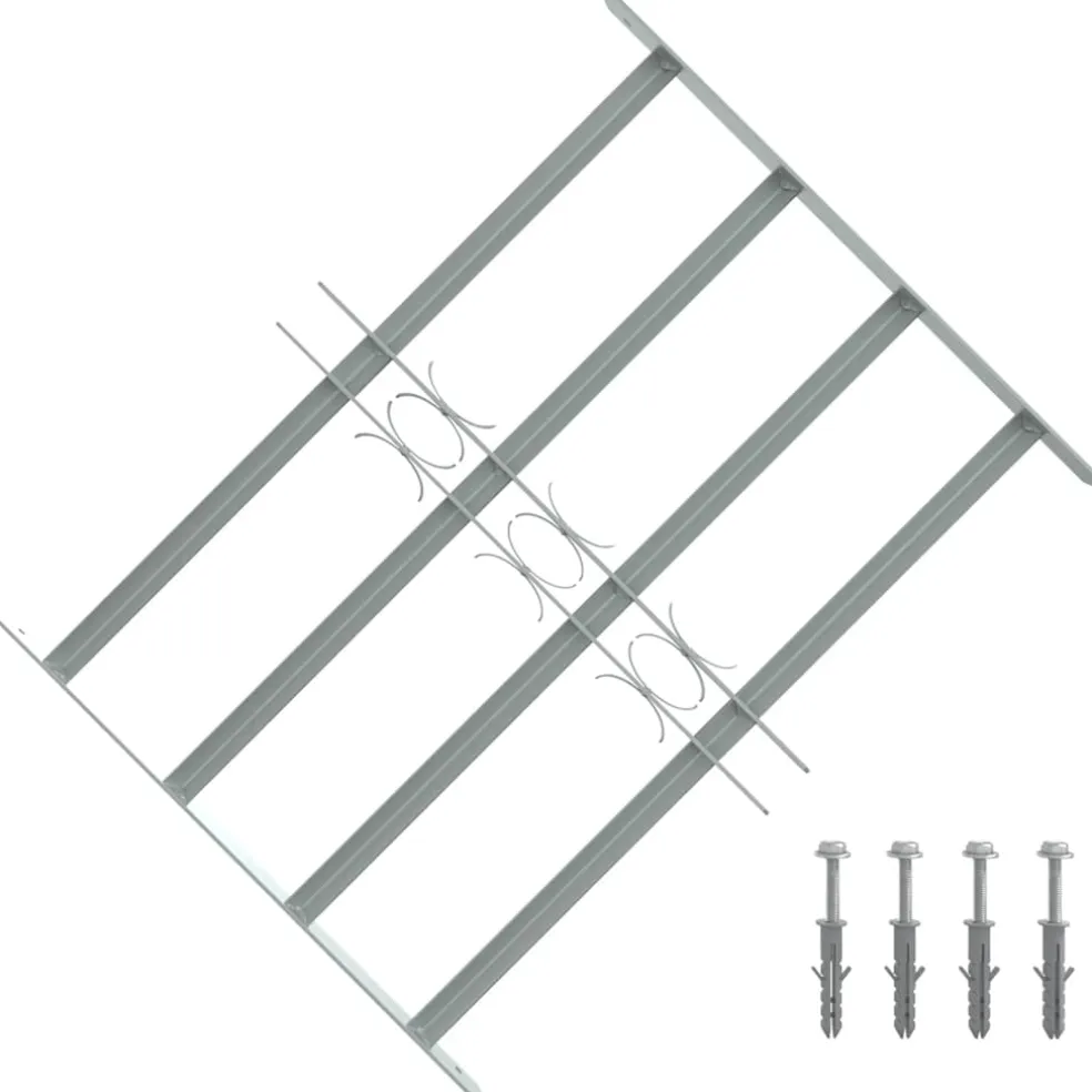 vidaXL Raambeveiliging verstelbaar met 4 dwarsstangen 500-650 mm