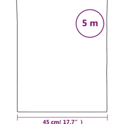 vidaXL Raamfolie statisch 45x500 cm PVC matgrijs