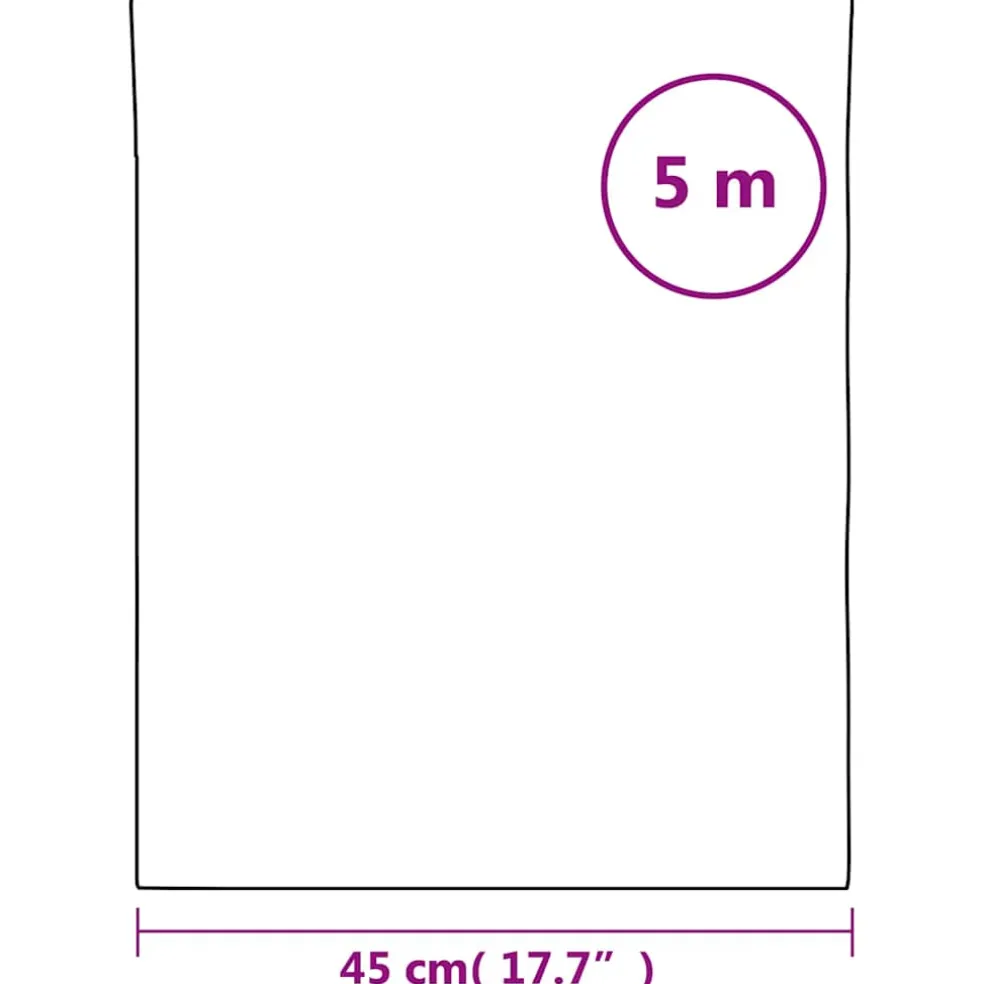 vidaXL Raamfolie statisch 45x500 cm PVC matgrijs