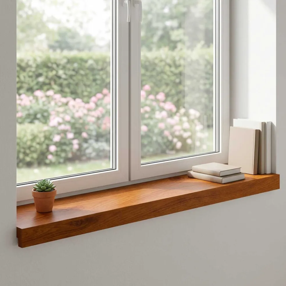 vidaXL Raamkozijnen 2 st Bruin 70 x 15 x 2 cm Massief Eikenhout