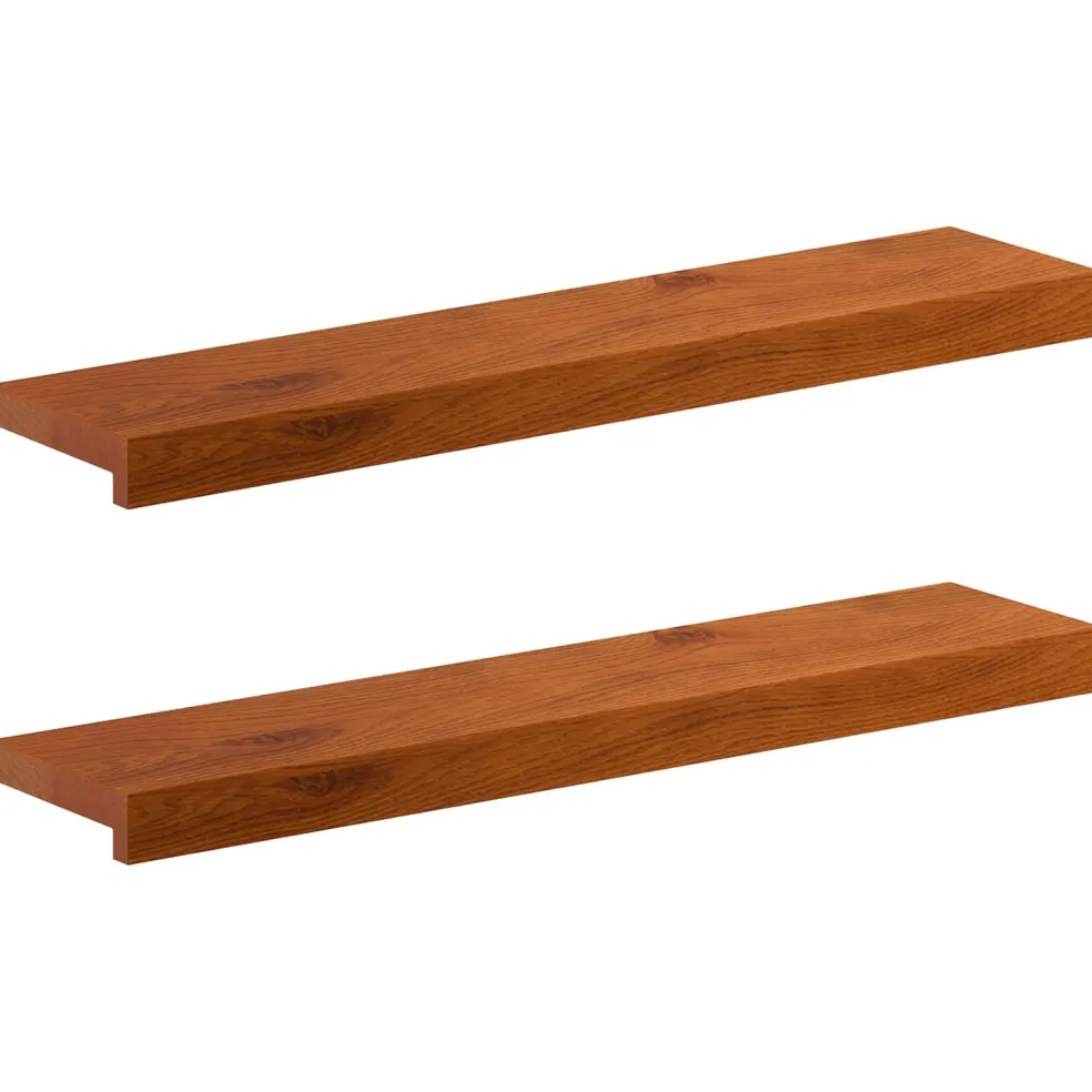 vidaXL Raamkozijnen 2 st Bruin 70 x 15 x 2 cm Massief Eikenhout