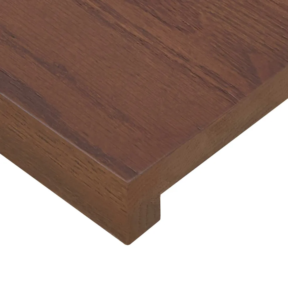vidaXL Raamkozijnen 2 st Donkerbruin 70 x 15 x 2 cm Massief Eikenhout